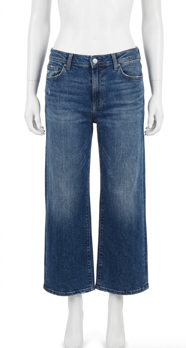 NEW AG JEANS saige wide leg crop jean in denim